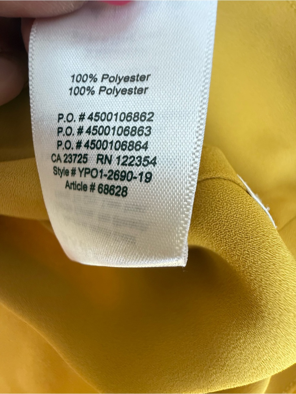 Babaton Mustard Yellow Long Sleeve V Neck Top XS Chic Minimalist Blouse - Picture 9 of 10